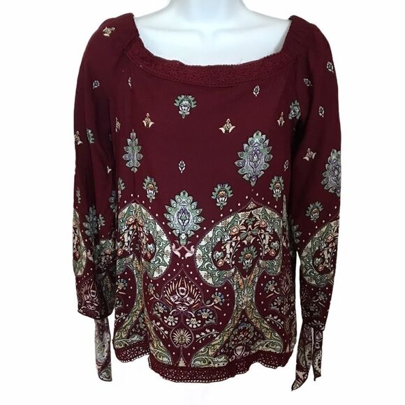 Adorable BoHo Paisley Top! small - Picture 1 of 5